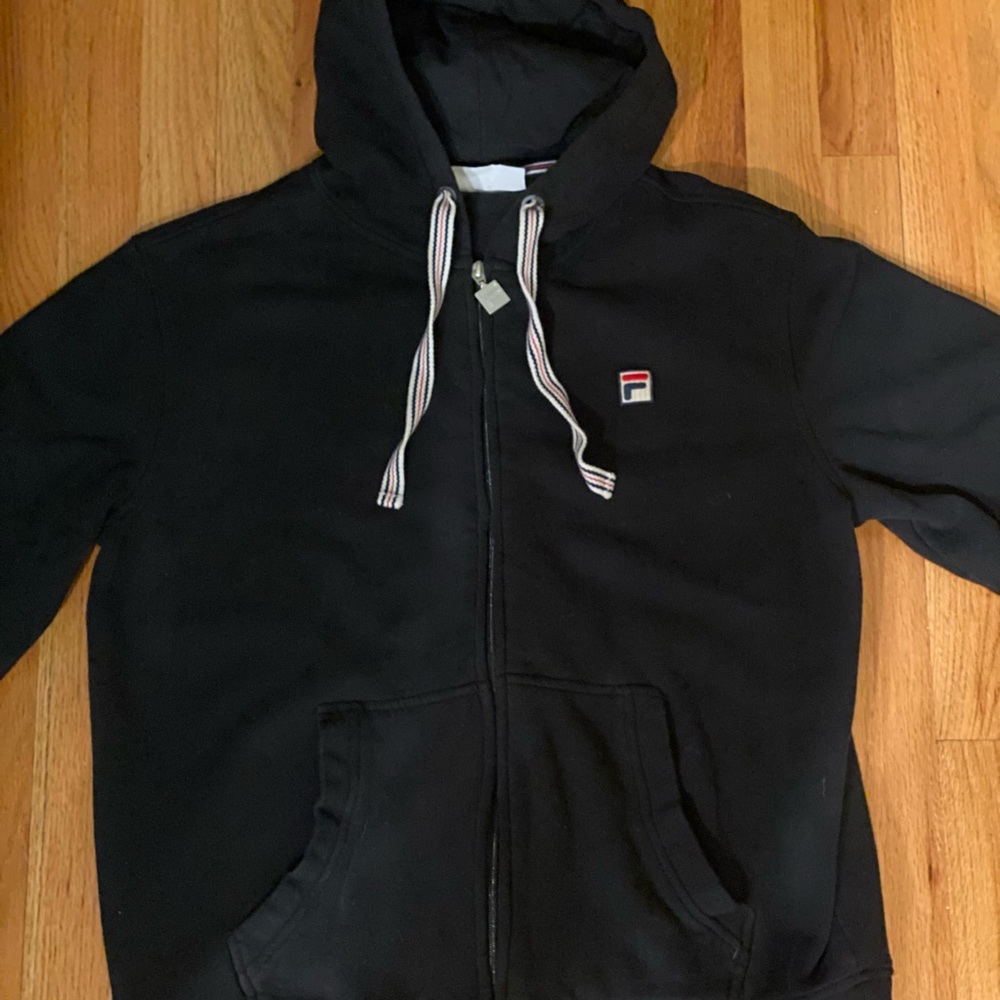 Fila Mens Hooded Black Jacket (L)